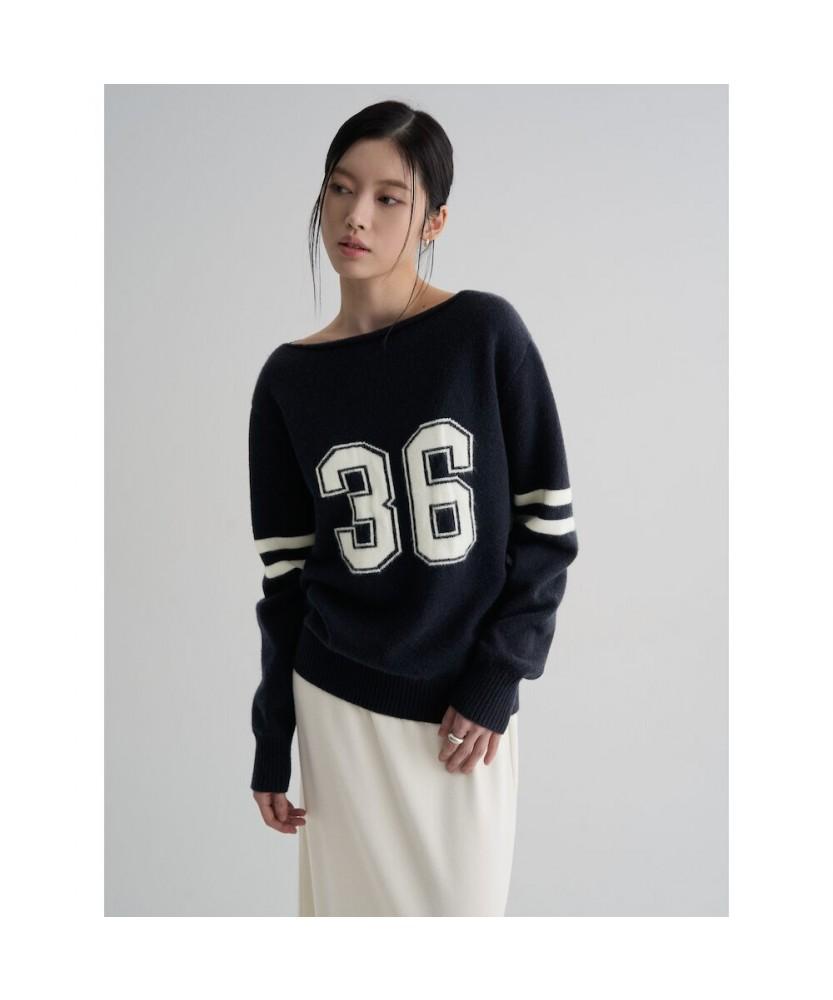 8SECONDS Numbering Pullover Navy