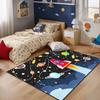 Space Rug - Space Rug for Boys Room Cartoon Solar System Carpet Educational Learning Carpet for Playroom Planet Themed Mat