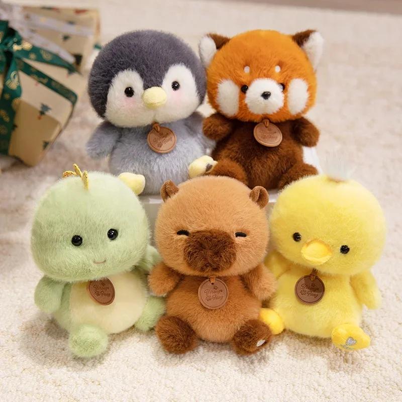 Cute Sitting Animals Panda Fox Cat Soft Plush Dolls Stuffed Capybara Pig Plushie Baby Toys Gifts For Children Christmas Present