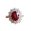 New Stylish Ruby Diamond-Set Ring: Elegant Ladies' Fashion Jewelry for Weddings