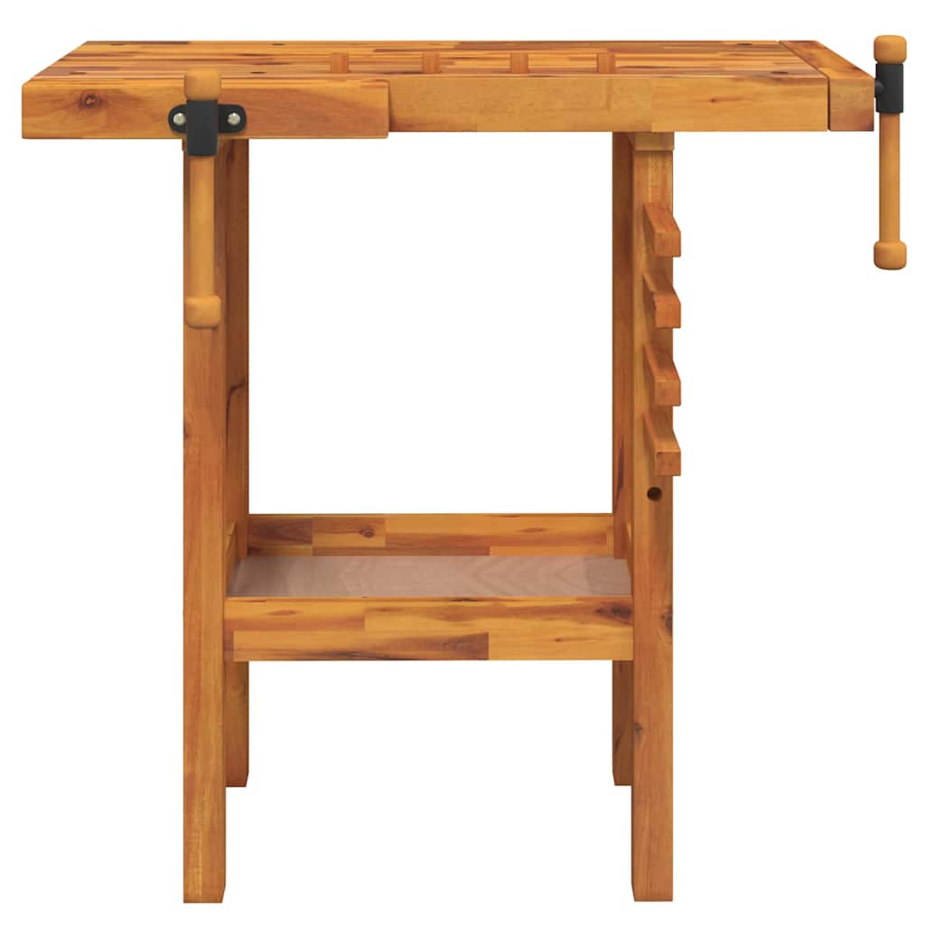 Workbench with Clamps 92 x 48 x 83 cm Solid Acacia Wood