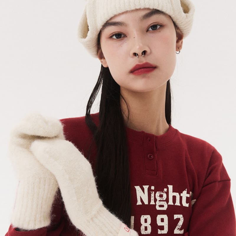 ВАРЕЖКИ ВЯЗАНЫЕ QUAFE LABEL_цвет слоновой кости