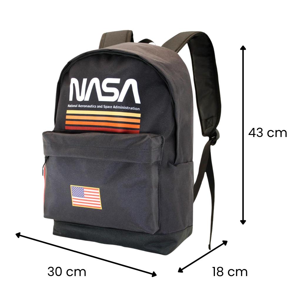 Plecak Szkolny Nasa Unisex Wielokomorowy Czarny 30X43X18Cm