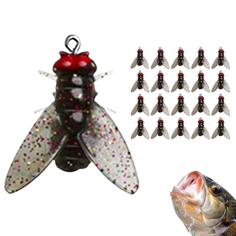 20PCS Durable Bionic Fly Fishing Bait Simulated Flies Trout Jigs Swimbaits Fishing Gear