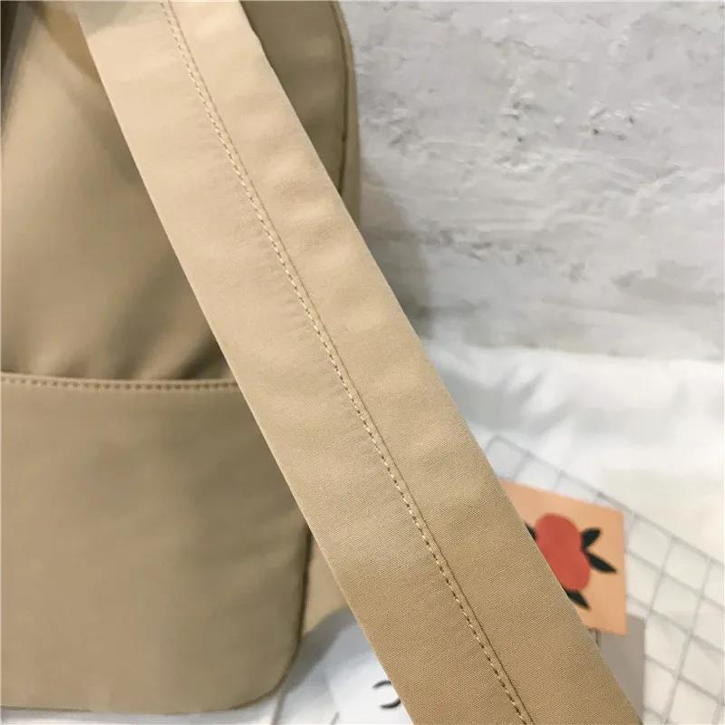 Водонепроницаемый школьный рюкзак, студенческий рюкзак из ткани Оксфорд, рюкзак в консервативном стиле, однотонный универсальный рюкзак