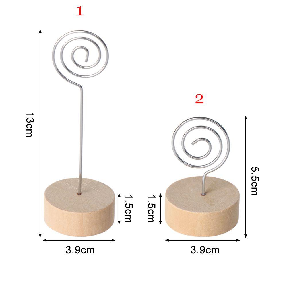 Clamp Round Shape Base Wedding Supplies Wooden Clamps Stand Place Card Picture Frame Photos Clips