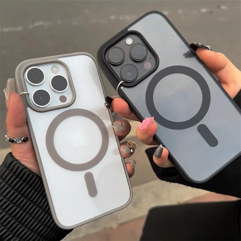 Luxury Magsafe Transparent Case For iPhone 16 15 14 13 12 11 Pro X XR XS Max 7 8 Plus 16E Magnetic Wireless Charge Phone Cover