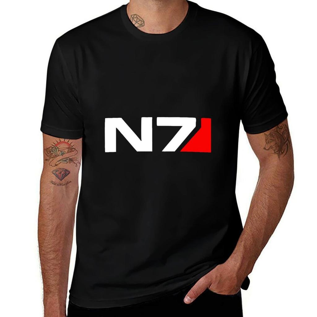 Mass Effect N7 Tshirt Antiwrinkle Short Sleeve Tshirt