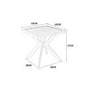 Table d'appoint - MUVOE - Carré - Aluminium - Résistante aux intempéries - Brun foncé