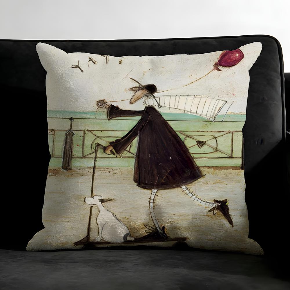 Подушка с чехлом Sam Toft Art Ультрамягкая, приятная для кожи ткань Облачный комфорт и скрытая молния