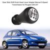 Gear Stick Shift Knob Head Lever Adapter Manual 5-Speed Transmission for Peugeot 206 207