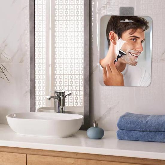 30x20 см незапотевающее зеркало для душа с присоской для держателя бритвы, крючок, противотуманное для мужчин