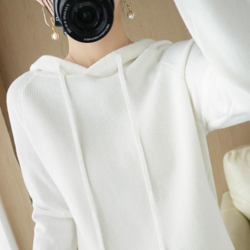 Women Knitted Hoodie Sweater MODERN NEW SAGA Winter Knitted Pullover Sweatshirt Autumn Soft Warm Wool Sweaters Female Jumper Knit Top