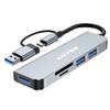 USB-концентратор KOGLEE с 3 портами USB и 1 кардридером для ноутбуков и MacBook Surface Slim Идеально для удаленной работы и работы из дома USB-C/USB-A 2-в-1