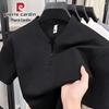 Pierre Cardin Мужская футболка с коротким рукавом и воротником-хенли