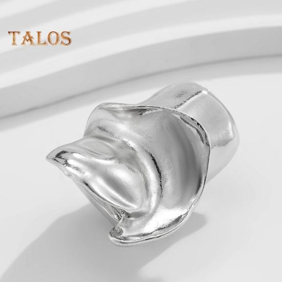 Женское кольцо в стиле хип-хоп, крупное, нестандартное, глянцевое, витое кольцо, каплевидное, сплавное, плиссированное кольцо, модные аксессуары