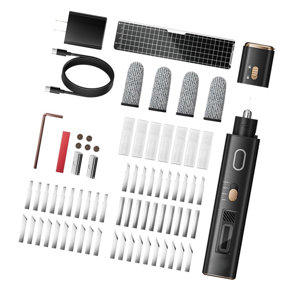 Ultrasonic Cutter 40kHz High Portable Handheld Ultrasonic Cutting Tool with 50 Replacement Blades for PCB Circuit Board Plastics Wood