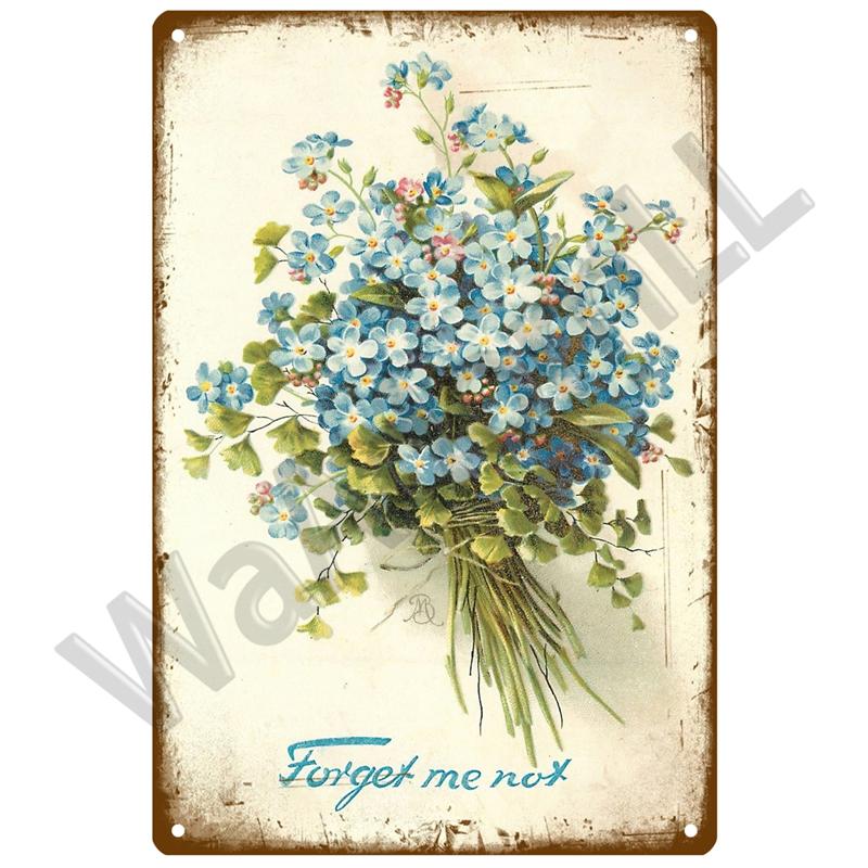 Ретро садовая жестяная вывеска, винтажный настенный плакат, металлический знак, декоративная настенная тарелка, цветочная табличка, металлический винтажный декор, аксессуары