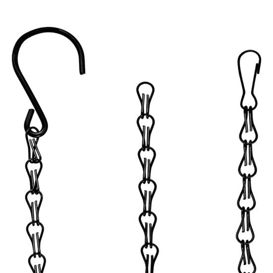 6/12 шт. Цепи для подвешивания растений Металлические цепи с крючками в форме S Регулируемая цепь для подвешивания кашпо Фонарь-кормушка для птиц