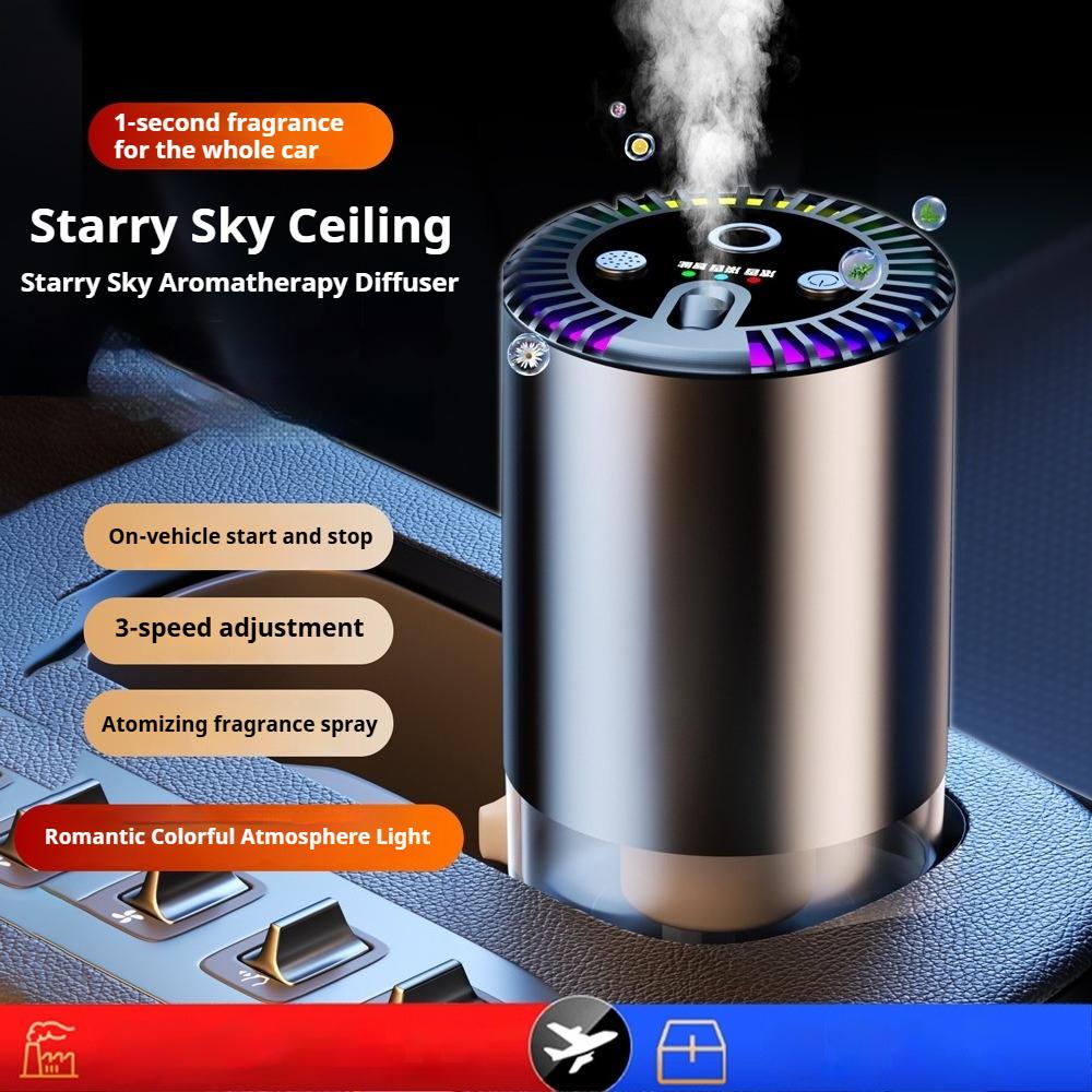 3-speed Adjustable Smart Aroma Diffuser Equipped with Starry Sky Ceiling and Romantic Atmosphere Lights Perfume Decorations