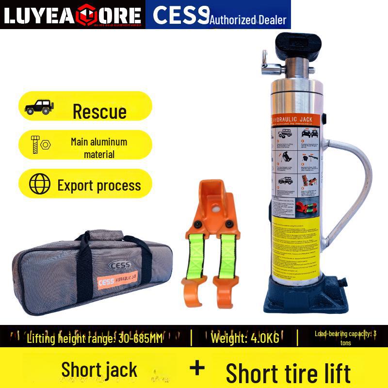 Вертикальный гидравлический домкрат CES: Внедорожный шиномонтажный подъемник и спасательное оборудование