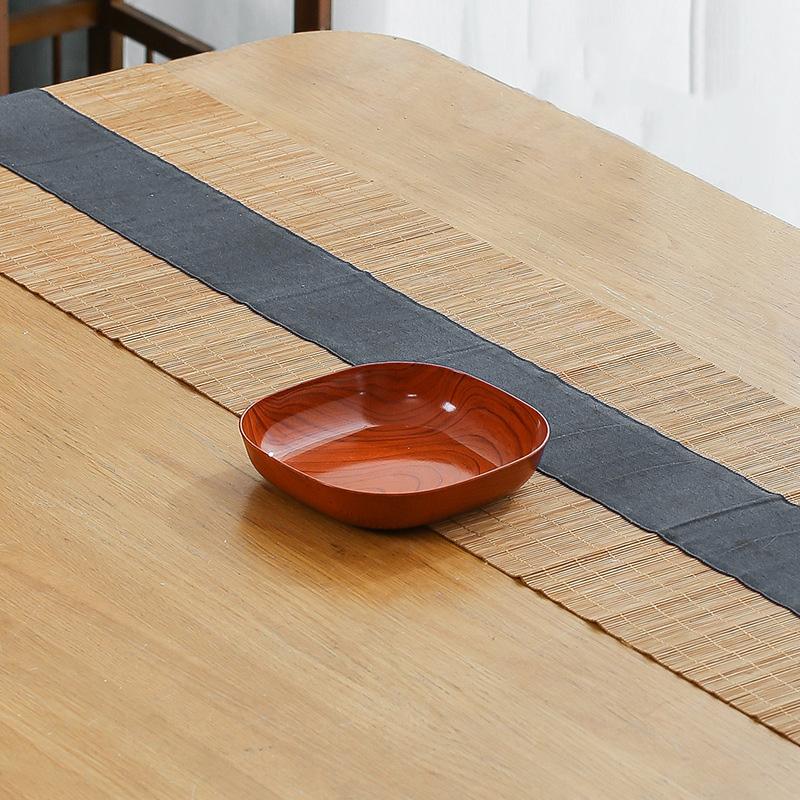 Посуда из имитации древесины, пластиковая тарелка для закусок, кухонные аксессуары для дома, закусок