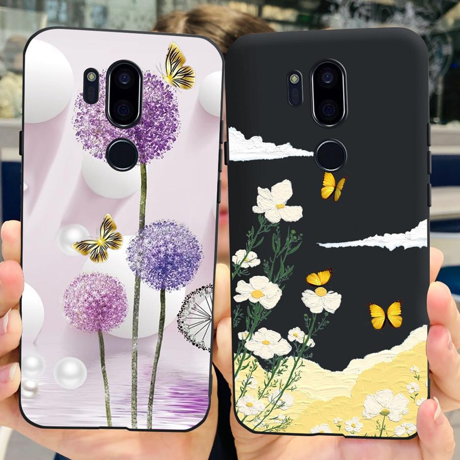 For LG G7 thinQ Case G710EM LM-G710 G710 Luxury Painted Cover Soft Silicone Phone Cases For LG G7 ThinQ Back Covers 6.1'' Bumper