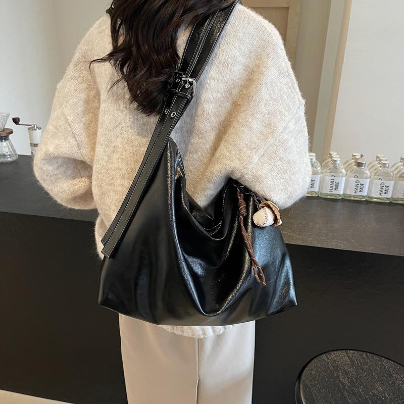 2025 New High-value Large-capacity Textured Bag Women's New Fashionable Versatile Messenger Tote Bag