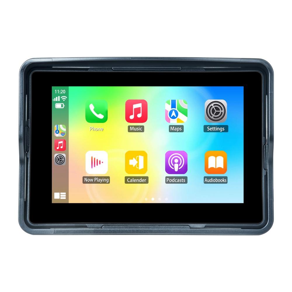 5-дюймовый портативный видеорегистратор для мотоцикла, беспроводной Apple Carplay, Android, автонавигация, GPS-экран, водонепроницаемый дисплей IPX7, двойной BT