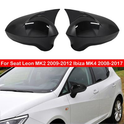 Для Seat Leon MK2 2009-2012 Ibiza MK4 2008-2017 Крышка бокового зеркала заднего вида Колпачок крыла Накладка на корпус внешней двери Наклейка из углеродного волокна