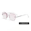 Customized diamond-encrusted reading glasses women's ultra-light frameless trimming comfortable high definition anti-blue glasses frame shows youthfu