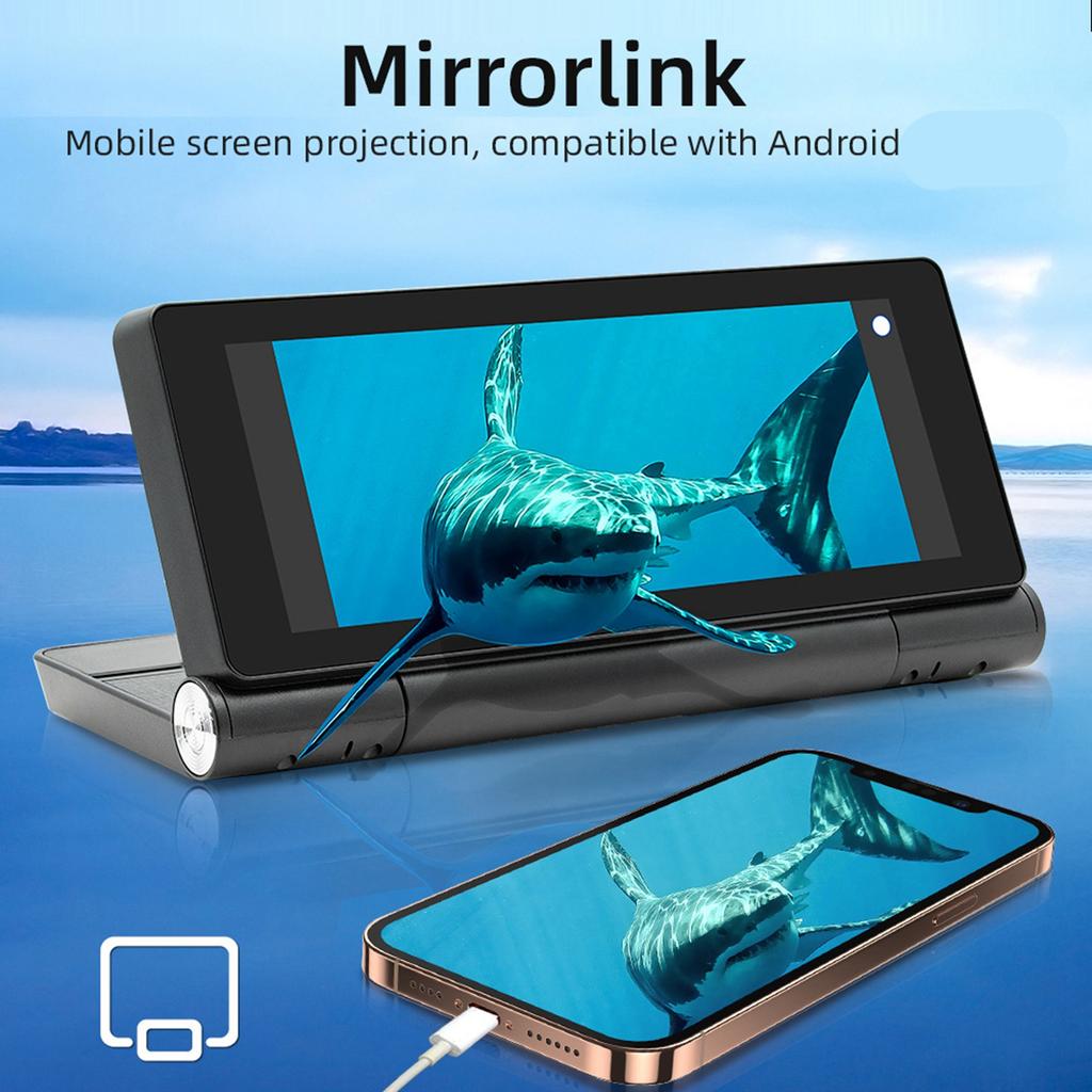 Портативный Складной Сенсорный Экран 6.86 дюйма Высокой Четкости Автомобильный BT MP5 Плеер Беспроводной Многоязычный Многофункциональный Авто Аудио