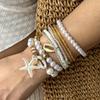 Bohemian Conch Beaded Bangles Turtle Pendant Wrap Charm Hand Chain  Jewelry