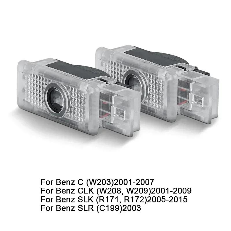 2Pcs Car Door Welcome Light Auto Emblem Badge LED Projector Lamp For Mercedes Benz C Class CLK SLK SLR W203 W208 W209 R171 R1721
