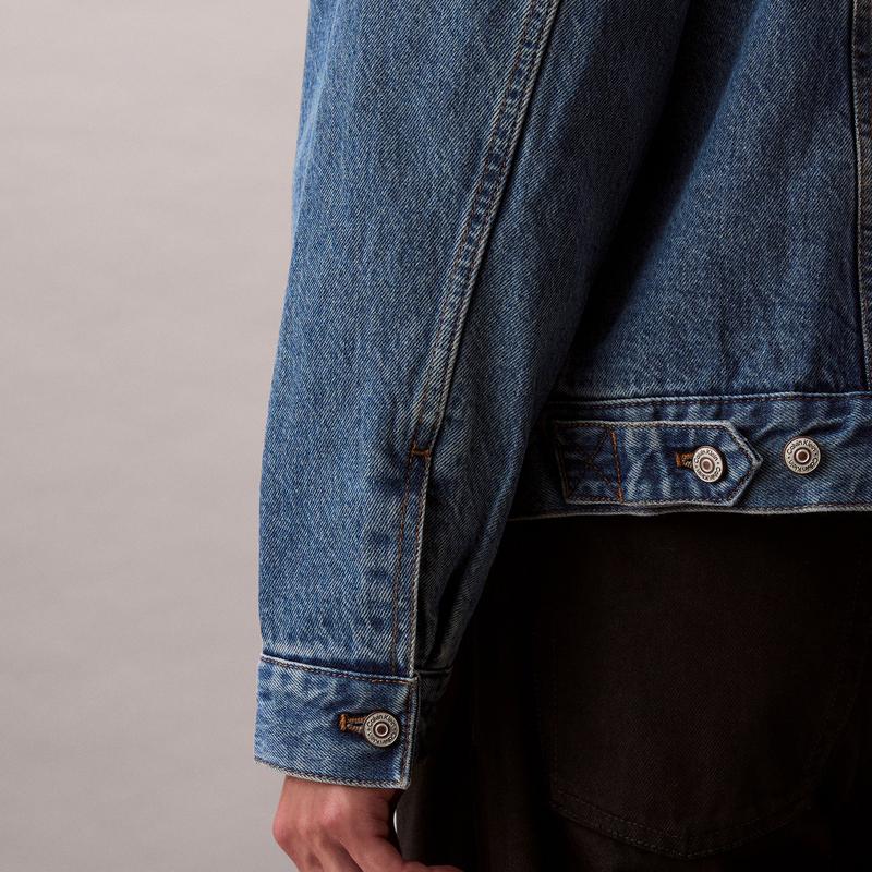 Calvin Klein Винтажная джинсовая куртка с американским воротником Мужская куртка 4RD783G