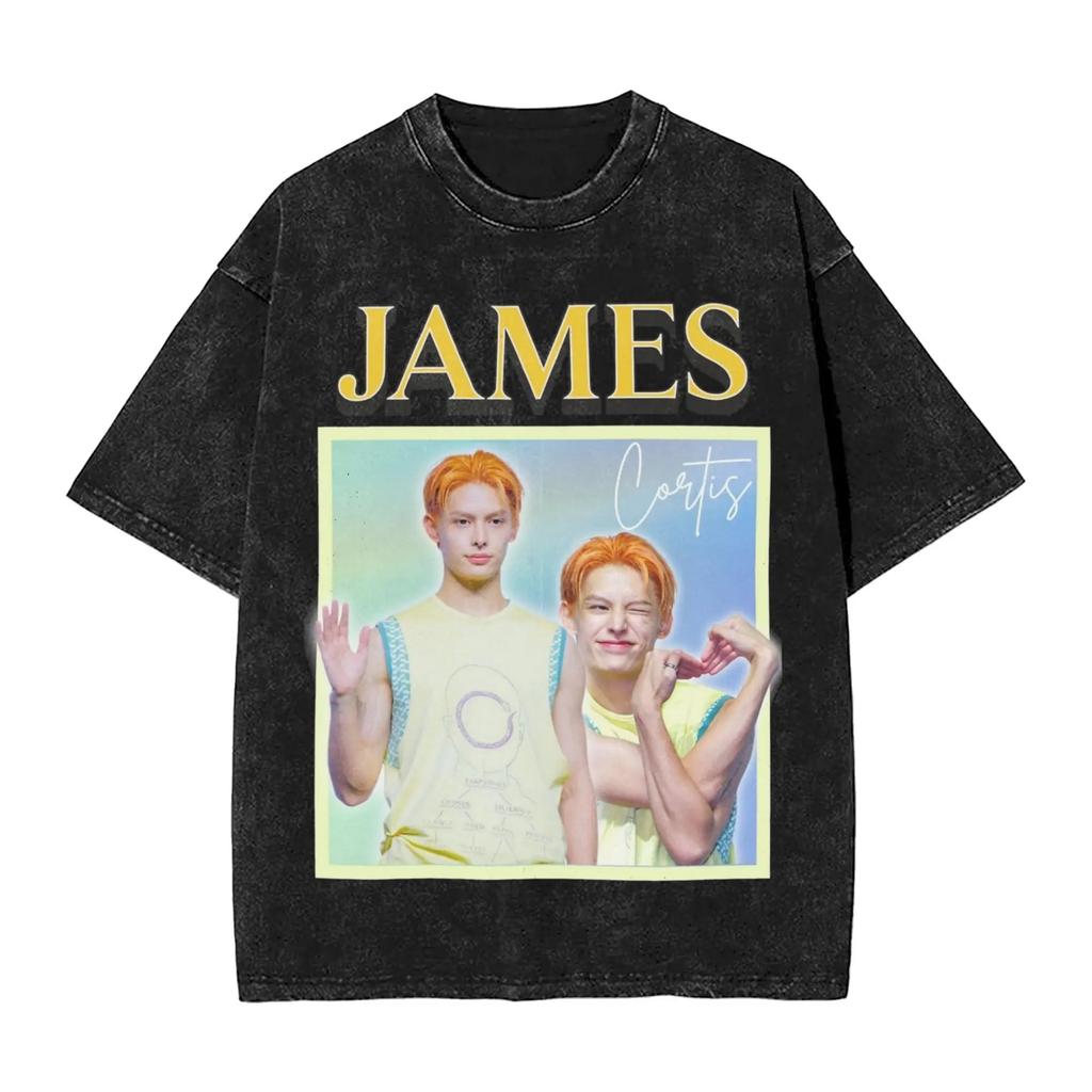 2026 Kpop Мальчиковая Группа Cortis James Выстиранные Футболки Уличная Одежда Винтажные Футболки Футболка Мужчины Женщины Хлопок Харадзюку Графический Принт