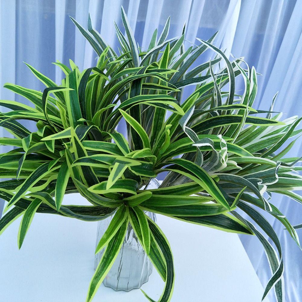 Green Plants Artificial Chlorophytum Plants Plastic Fake Plant  Home Garden Decor