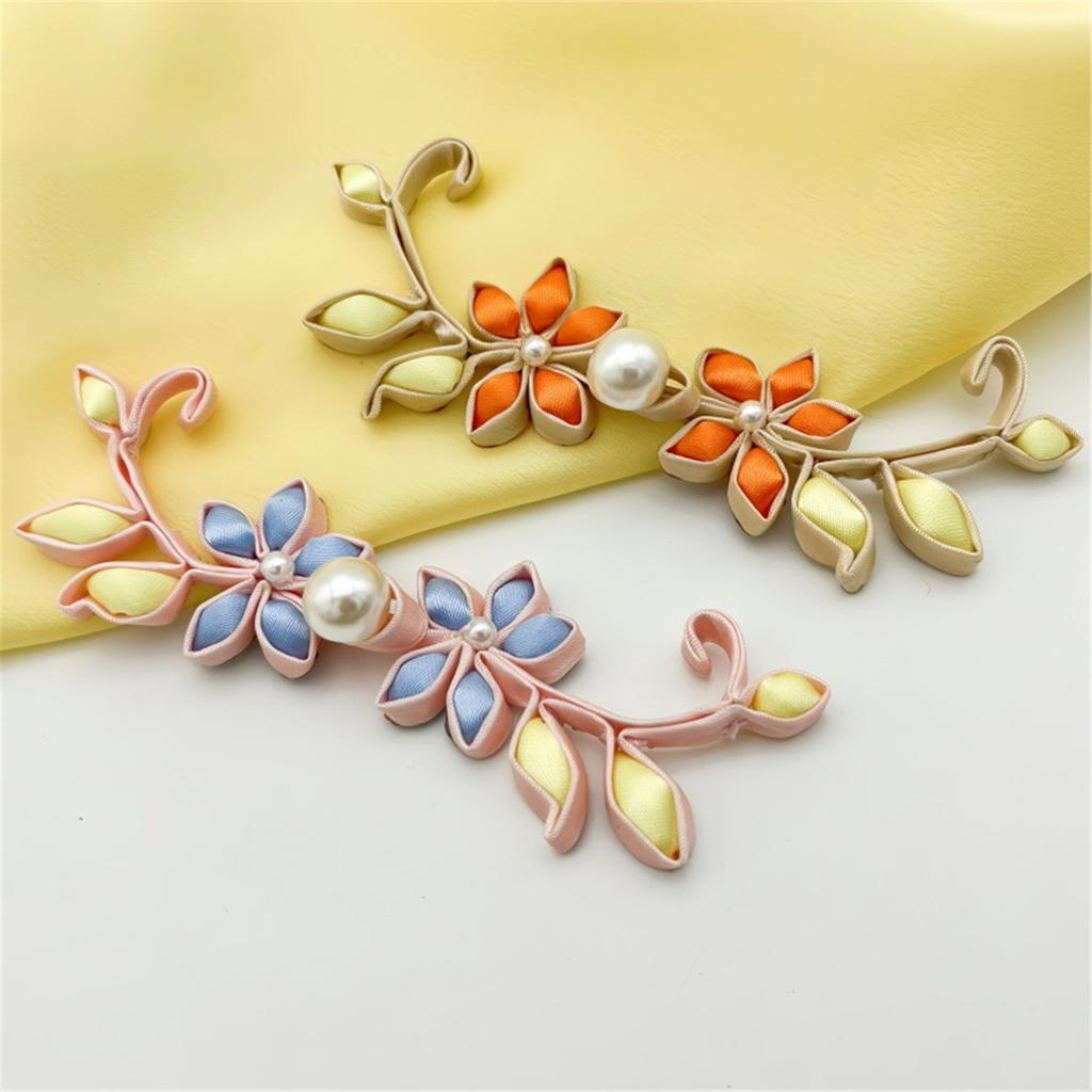 Traditional Chinese Knot Frogs Closure Buttons Satined Flower Buckle Button for Cardigans Scarves and Sweater Decoration