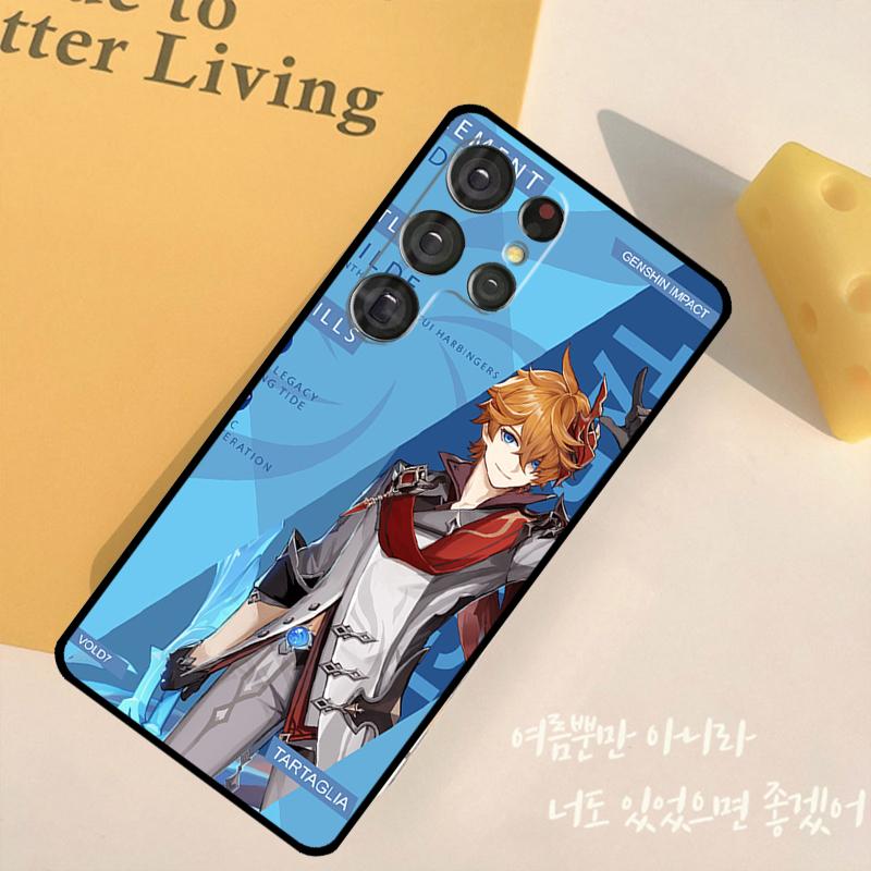 Чехол для телефона Genshin Impact Тарталья для Samsung Galaxy S25 Ultra S9 S10 S20 S22 S21 S23 FE S24 Plus Задняя крышка