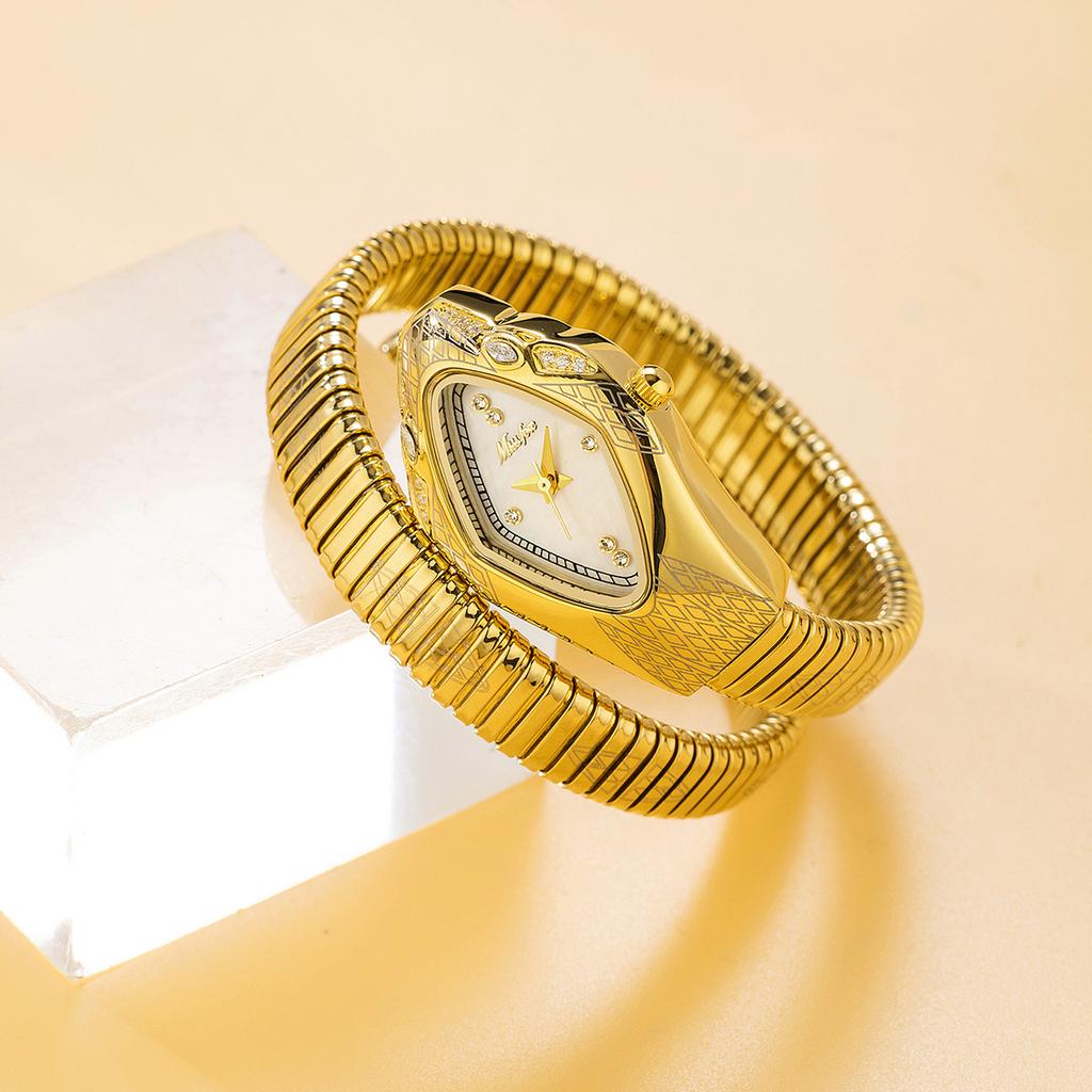 MISSFOX Платье Змея Форма Браслет Женские Часы Лучшие Элегантные Водонепроницаемые Кварцевые Ювелирные Часы