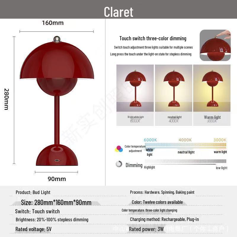 High-End LED Flower Bud Table Lamp for Bedroom & Living Room - Ideal for Wedding Gifts & Ambiance