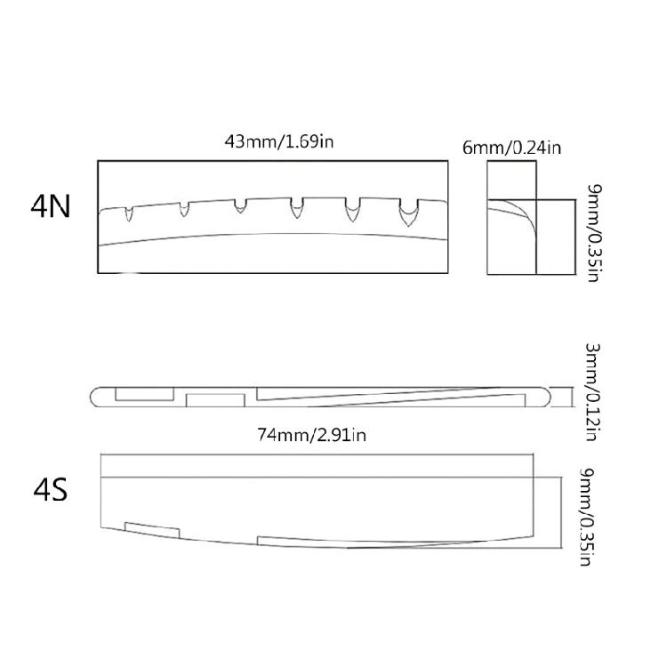 Guitar Bridge Saddle Nut for 6 String Folk Acoustic Guitar Instrument Accessory