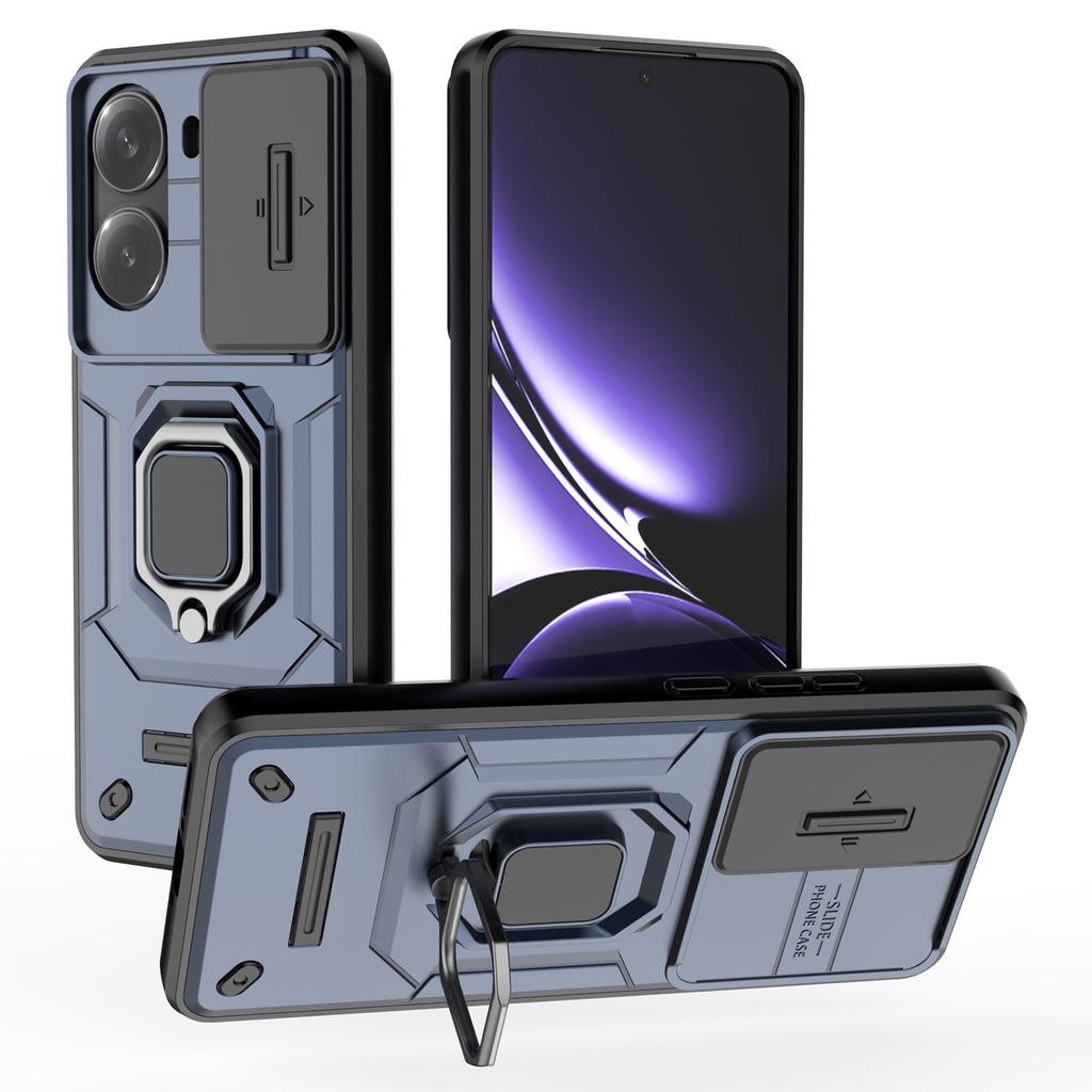 Для Xiaomi Poco X7 Pro 5G/Redmi Turbo 4 5G Чехол PC+TPU Подставка Защита телефона с крышкой для объектива