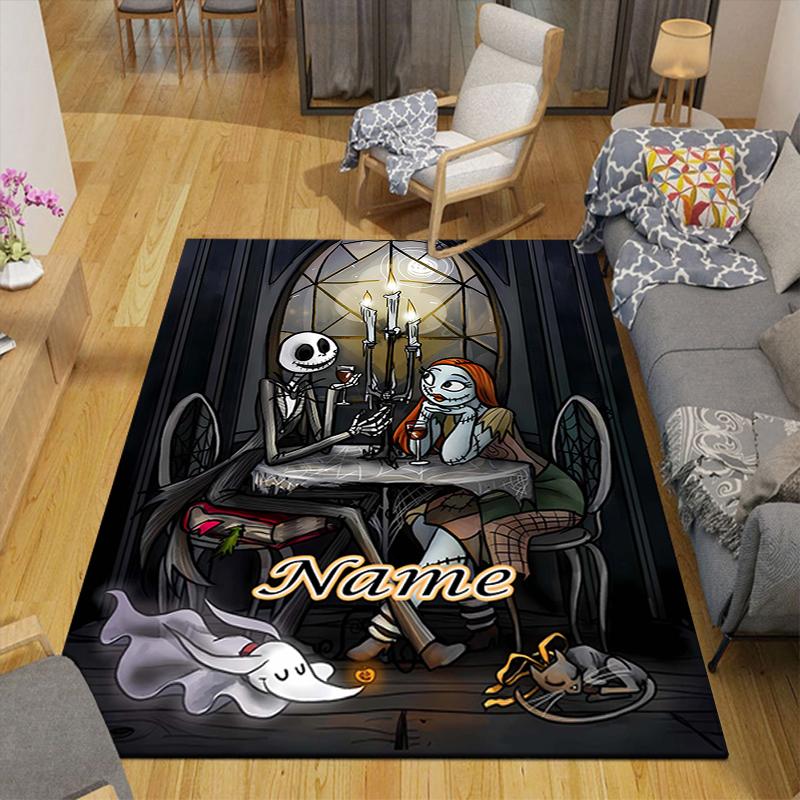 Custom 1Pc Nightmare Before Christmas Rug Office Carpet Indoor Outdoor Entrance Doormat Nonslip Soft And Comfortable Living Room D91688