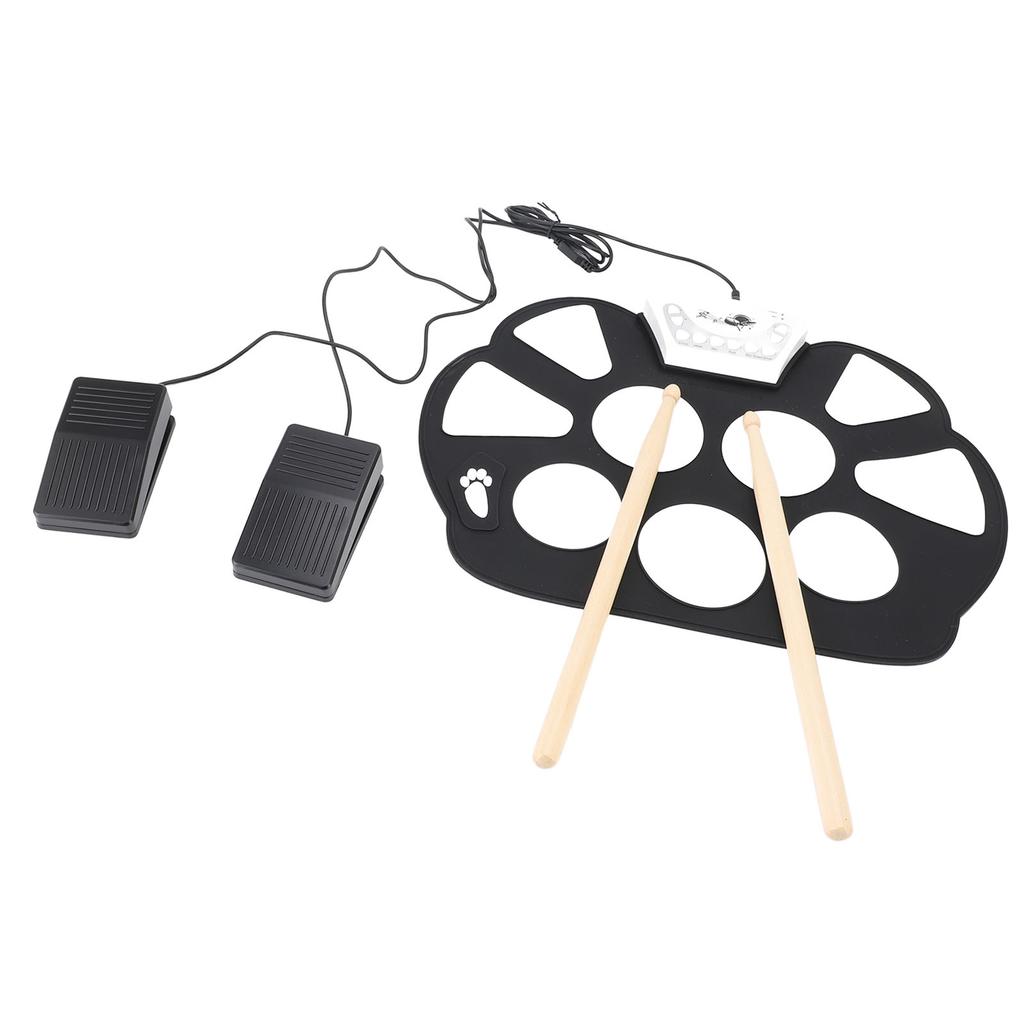 Hand Rolled Drum Pad Portable Electronic Drum Pad Foldable Silicone Hand Roll Electronic Drum Jazz