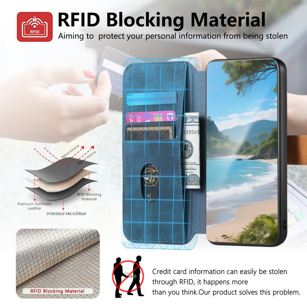 Для Realme 14 5G Чехол-кошелек Ретро кожаный чехол для телефона с ремешком на запястье и подставкой