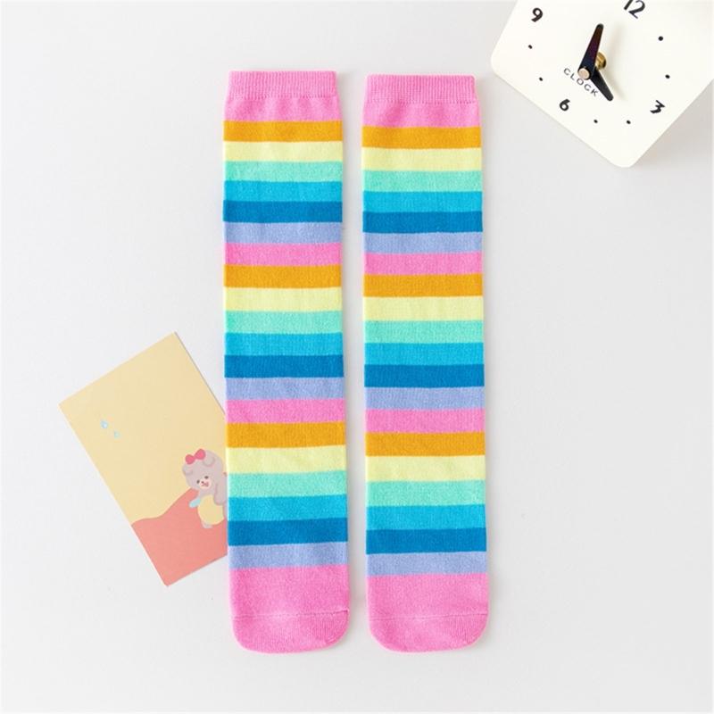 Children's Fashionable Socks Knee High Socks Combed Cotton Multifunction In Tube Socks for School and Parties Show
