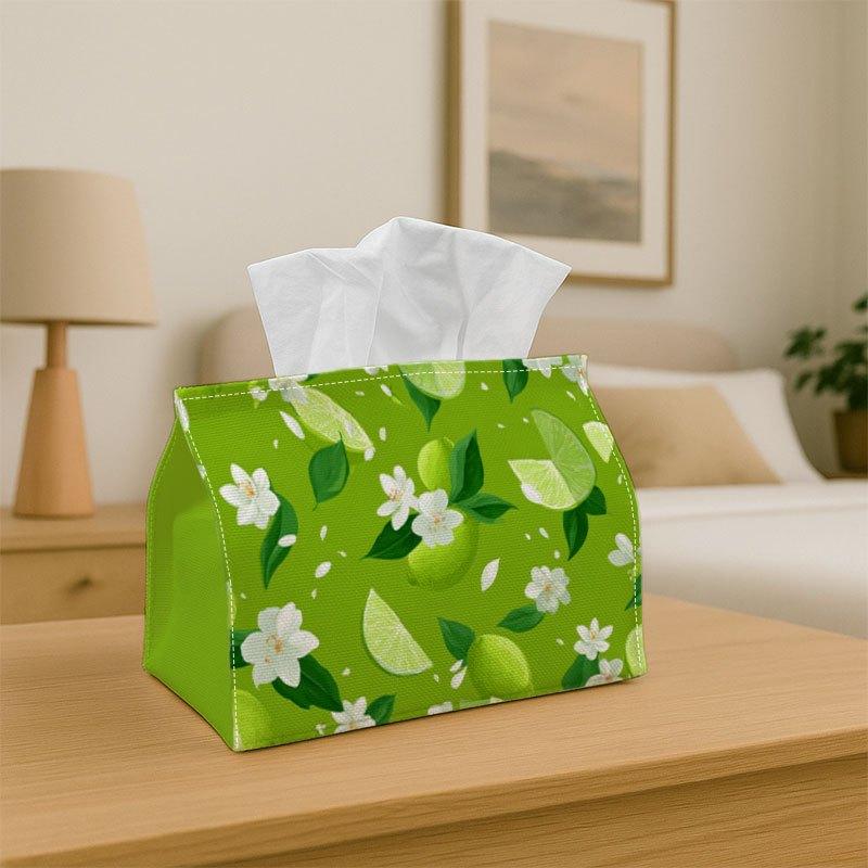 1pc Tissue Box Holder with a Lime Design - A Versatile Napkin Dispenser Suitable for Home Gatherings, Car Decoration - A Stylish Organizer for Tissue
