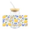 UV DTF Transfer Crystal Stickers: Summer Floral & Fruit Designs for DIY Glass Decor, Waterproof & Heat Resistant