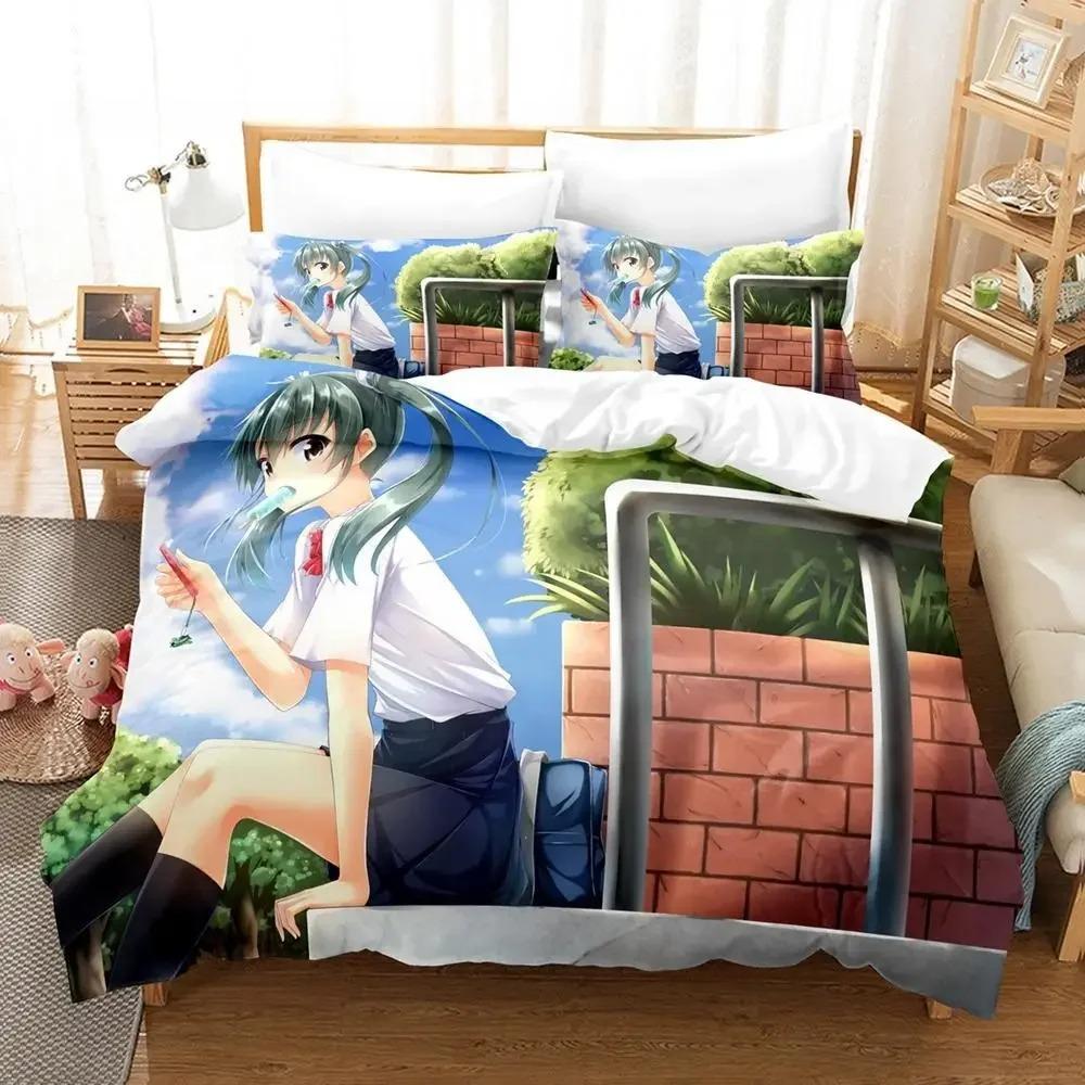 Новое 3D Kawaii Аниме Zuikaku (Канколле) Комплект постельного белья односпальный двуспальный двуспальный двуспальный комплект для взрослых и детей спальня пододеяльник наборы